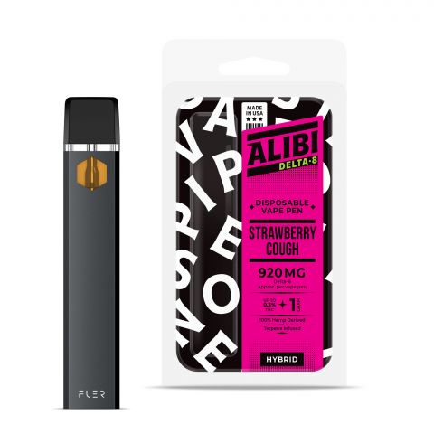 Strawberry Cough Delta 8 THC Vape Pen - Disposable - Alibi - 920mg - 1