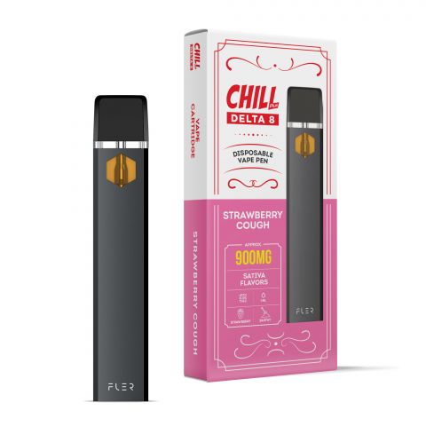 Delta 8 Vape Pen - 900mg - Strawberry Cough - Sativa - 1ml - Chill Plus - 1