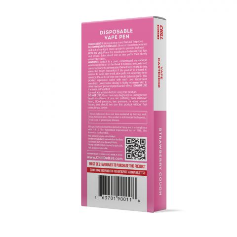 Strawberry Cough Delta 8 THC Vape Pen - Disposable - Chill Plus - 900mg (1ml) - Thumbnail 3