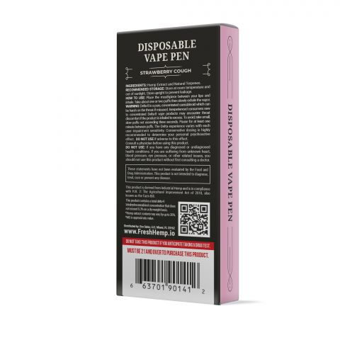 Strawberry Cough Pen - Delta 8 THC - Fresh Brand - 900MG - Thumbnail 3