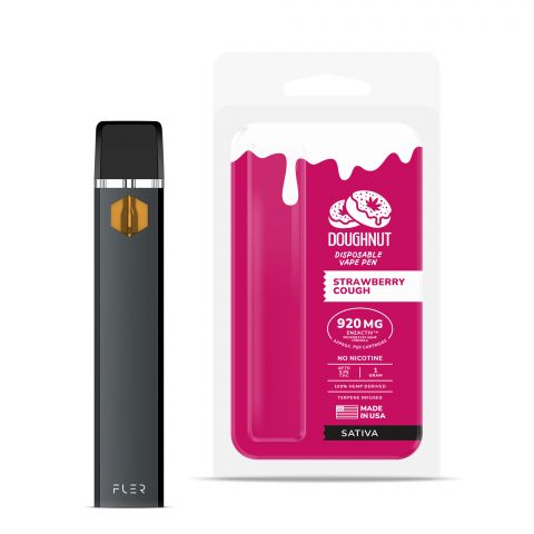 Strawberry Cough Vape Pen - CBD & Enzactiv - Doughnut - 920mg - Thumbnail 1