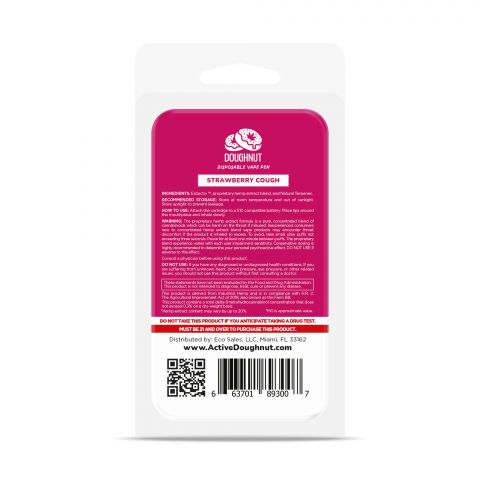 Strawberry Cough Vape Pen - CBD & Enzactiv - Doughnut - 920mg - Thumbnail 3