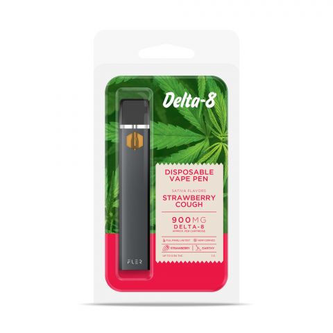 Strawberry Cough Vape Pen - Delta 8  - Disposable - 900mg - Buzz - Thumbnail
