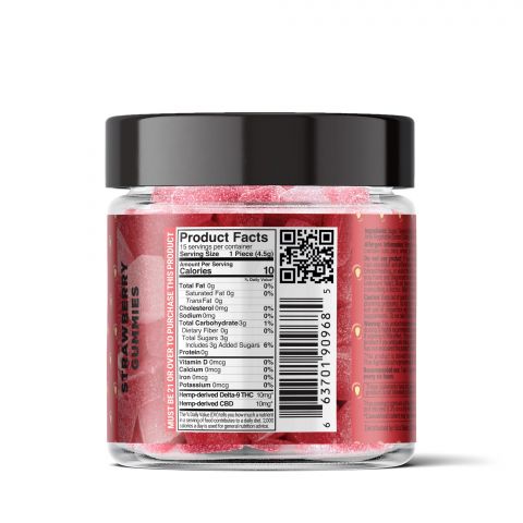 Strawberry Gummies - Delta 9  - 300mg - Sour High - Thumbnail 3