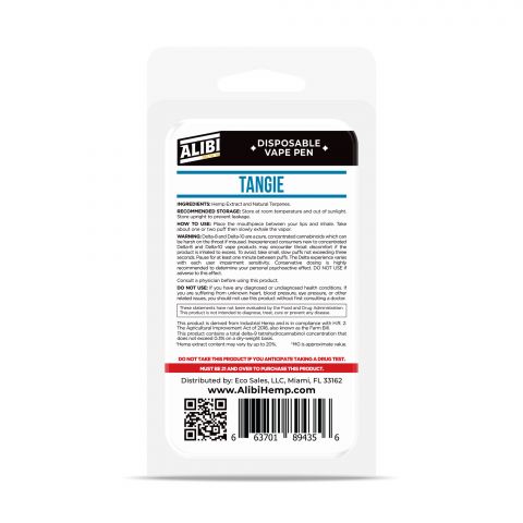 Tangie Delta 10 THC Vape Pen - Disposable - Alibi - 700mg - Thumbnail 3