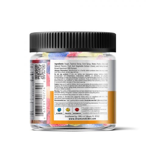 Tropical Mix Gummies - Broad Spectrum CBD  - 1250mg - Diamond CBD - Thumbnail 3