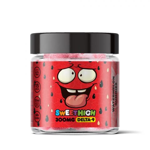 Watermelon Gummies - Delta 9  - 300mg - Sour High - Thumbnail 2