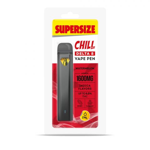 Watermelon Vape Pen - Delta 8 THC - Disposable - Chill - 1600mg - Thumbnail 2