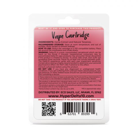 Wedding Cake Cartridge - Delta 10 THC - Hyper - 900mg (1ml) - Thumbnail 3