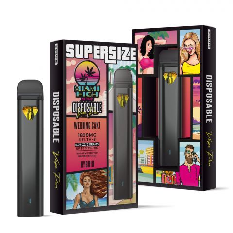 Wedding Cake Delta-8 THC Vape Pen - Disposable - Miami High - 1800MG - Thumbnail 1