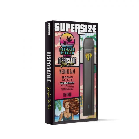 Wedding Cake Delta-8 THC Vape Pen - Disposable - Miami High - 1800MG - Thumbnail 2