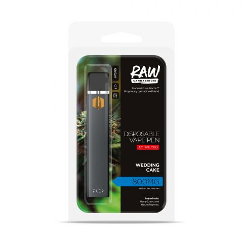 Wedding Cake Vape Pen - Active CBD - Disposable - Raw - 800mg - Thumbnail 2