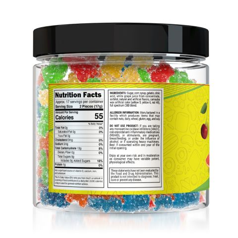 Yum Yum Gummies - CBD Full Spectrum Sour Bears - 1500mg - Thumbnail 3