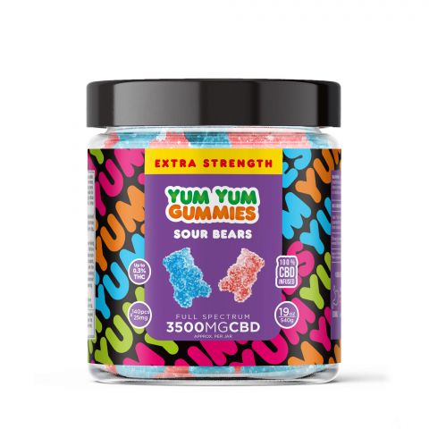 Yum Yum Gummies - CBD Full Spectrum Sour Bears - 3500mg - Thumbnail 2