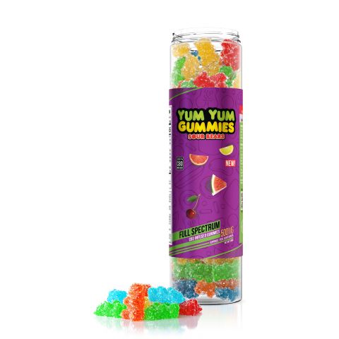 Yum Yum Gummies - CBD Full Spectrum Sour Bears - 500mg - Thumbnail 1