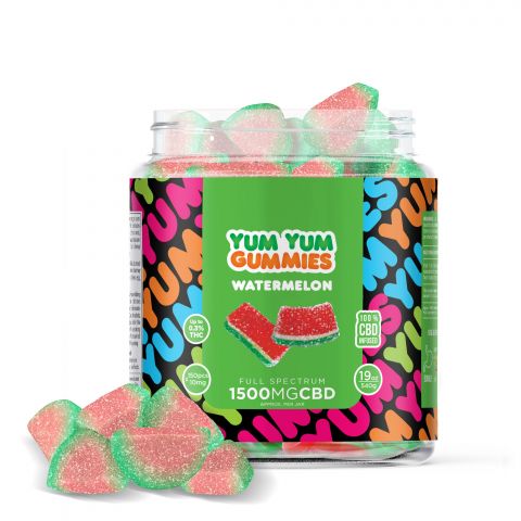 Yum Yum Gummies - CBD Full Spectrum Watermelon Slices - 1500mg - Thumbnail 1