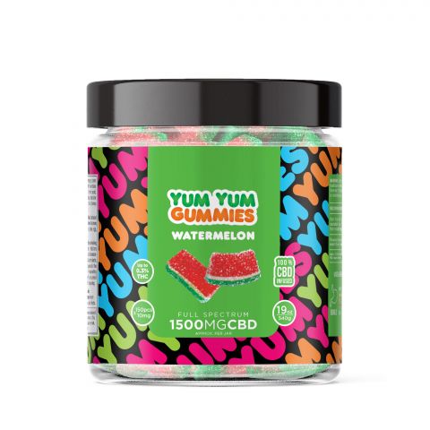 Yum Yum Gummies - CBD Full Spectrum Watermelon Slices - 1500mg - Thumbnail 2