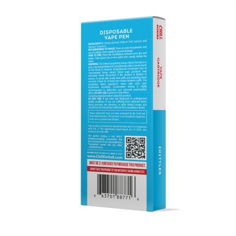 Zkittles Delta 8 THC Vape Pen - Disposable - Chill Plus - 900mg (1ml) - Thumbnail 3