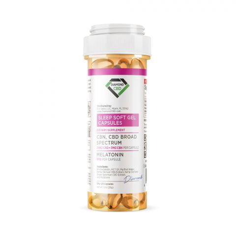 CBD, CBN, Melatonin Blend Capsules - 620mg - Diamond CBD - Thumbnail 2
