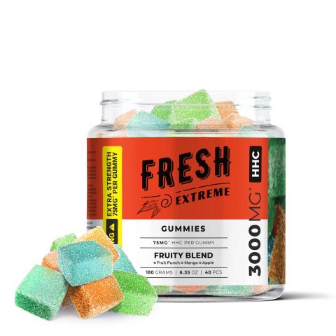 HHC Cube Gummies - 75mg - Fruity Blend - Fresh - Thumbnail 1