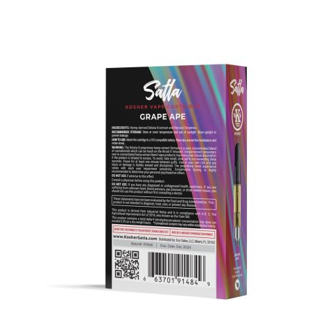 Grape Ape Cartridge - Delta 8 - 900MG - Satla - Thumbnail 4