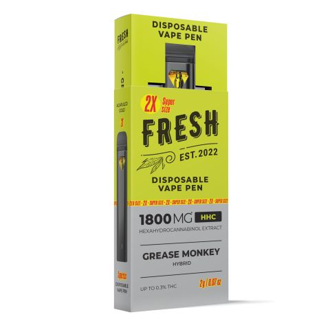 HHC Vape Pen - 1800mg - Grease Monkey - Hybrid - 2ml - Fresh - 2