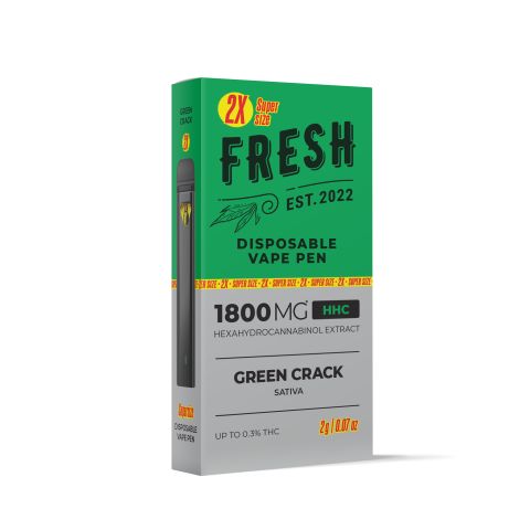 HHC Vape Pen - 1800mg - Green Crack - Sativa - 2ml - Fresh - Thumbnail 3
