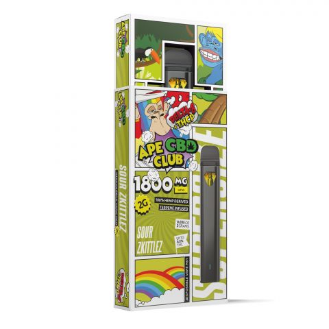 Sour Zkittles Vape Pen - D8, THCP - Ape CBD Club - Thumbnail 2