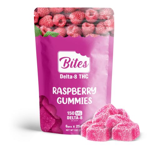 Bites Delta 8 Gummy - Raspberry - 150mg - Thumbnail 1
