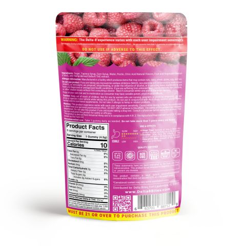 Bites Delta 8 Gummy - Raspberry - 150mg - Thumbnail 4