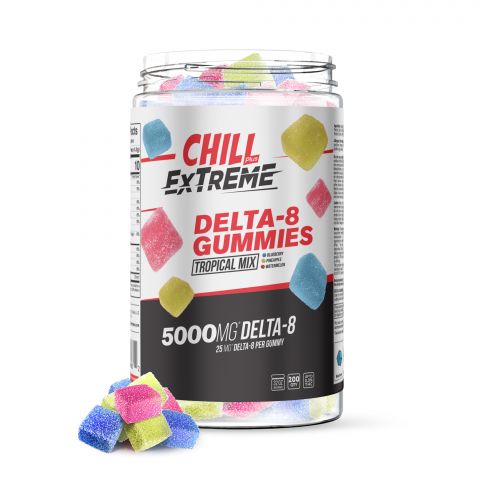 Chill Plus Extreme Delta-8 Gummies Tropical Mix - 5000X - Thumbnail 1