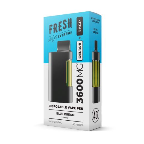 THCP, D8 Vape Pen - 3600mg - Blue Dream - Hybrid - 4ml - Fresh - Thumbnail 2
