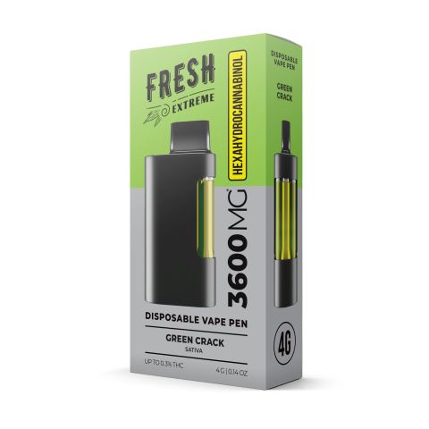 HHC Vape Pen - 3600mg - Green Crack - Sativa - 4ml - Fresh - Thumbnail 2
