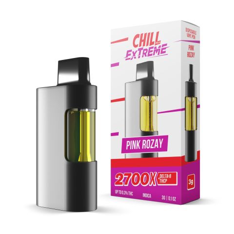 D8, THCP Vape Pen - 2700mg - Pink Rozay - Indica - 3ml - Chill Extreme - Thumbnail 1