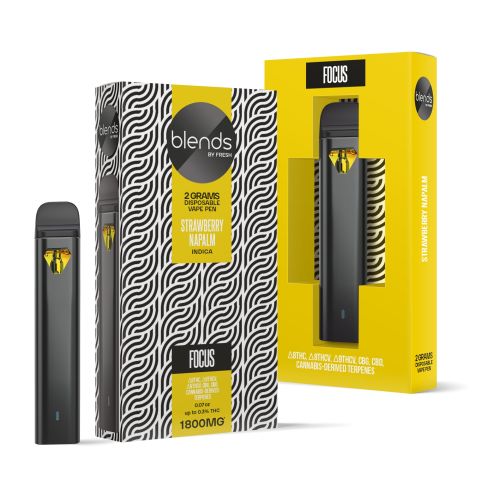 Strawberry Napalm Vape Pen - D8, CBG - Disposable - Blends - 1800MG - 1