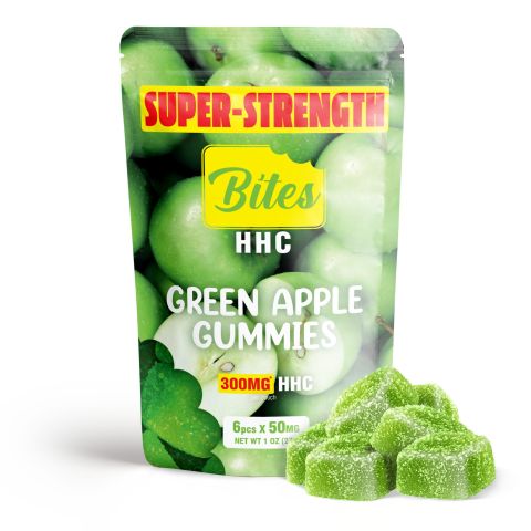 Bites HHC Gummies - Green Apple - 300MG - 1