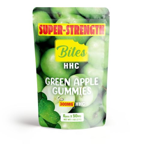 Bites HHC Gummies - Green Apple - 300MG - 2