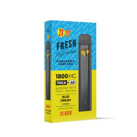 Blue Dream Vape Pen - THCA, D8 Blend - Disposable - 1800mg - Fresh - 1