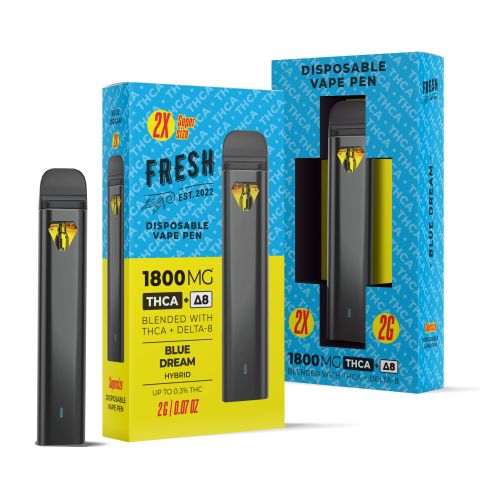 Blue Dream Vape Pen - THCA, D8 Blend - Disposable - 1800mg - Fresh - Thumbnail 2