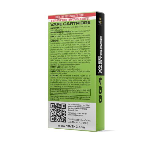 GG4 Cart - Delta 8 THC - 10X - 900mg - Thumbnail 3