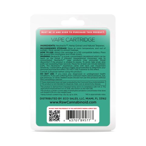 GG4 Cartridge - Active CBD - Cartridge - RAW - 800mg - Thumbnail 3