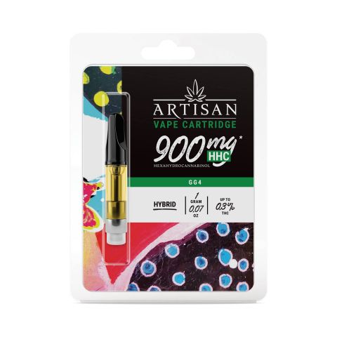 HHC Vape Cart - 900mg - GG4 - Hybrid - 1ml - Artisan - Thumbnail 2