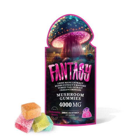 D8, D9, THCP, Mushroom Blend Gummies - 200mg - Bohemian Berry - Fantasy - Thumbnail 2