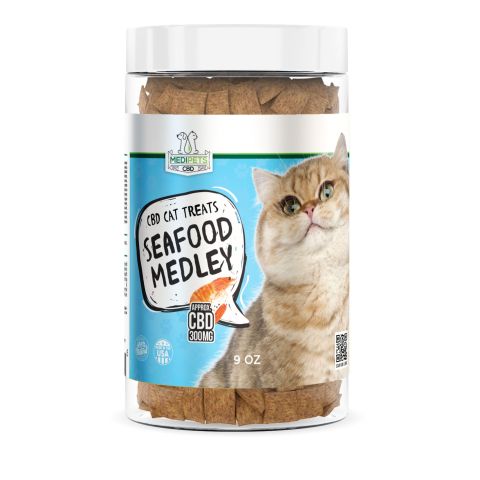 CBD Cat Treats - Seafood Medley - 300mg - MediPets - Thumbnail 2