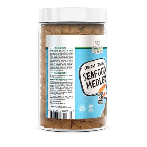 CBD Cat Treats - Seafood Medley - 300mg - MediPets - Thumbnail 3