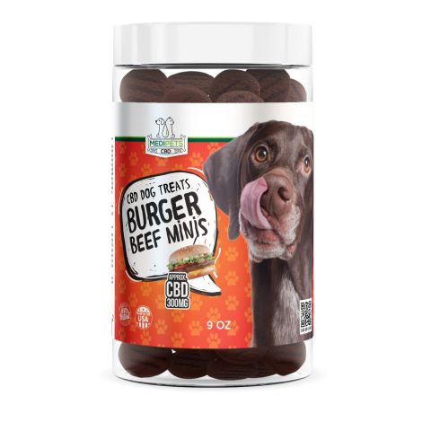 CBD Dog Treats - Burger Beef Minis - 300mg - MediPets - Thumbnail 2