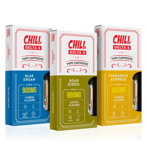 Delta-8 THC Cartridges 3 Pack Bundle - 900mg - Chill Plus - Thumbnail 1