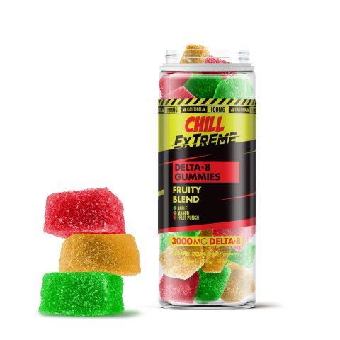 Delta 8 THC Gummies - 100mg - Fruity Blend - Chill Extreme - Thumbnail 1