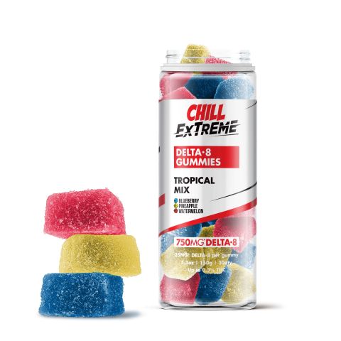 Delta 8 THC Gummies - 25mg - Tropical Mix - Chill Extreme - Thumbnail 1