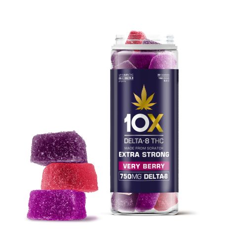 Delta 8 THC Gummies - 25mg - Very Berry - 10X - Thumbnail 1